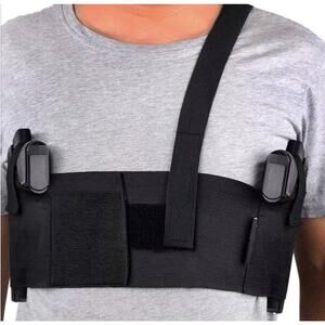 KCCTOO Deep Conceal Holster W/ Dual Holders & Shoulder Strap For Belly/Chest XL